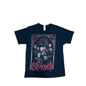Slipknot North American Summer Tour 2016 Band T-Shirt Black Pink Large Gildan